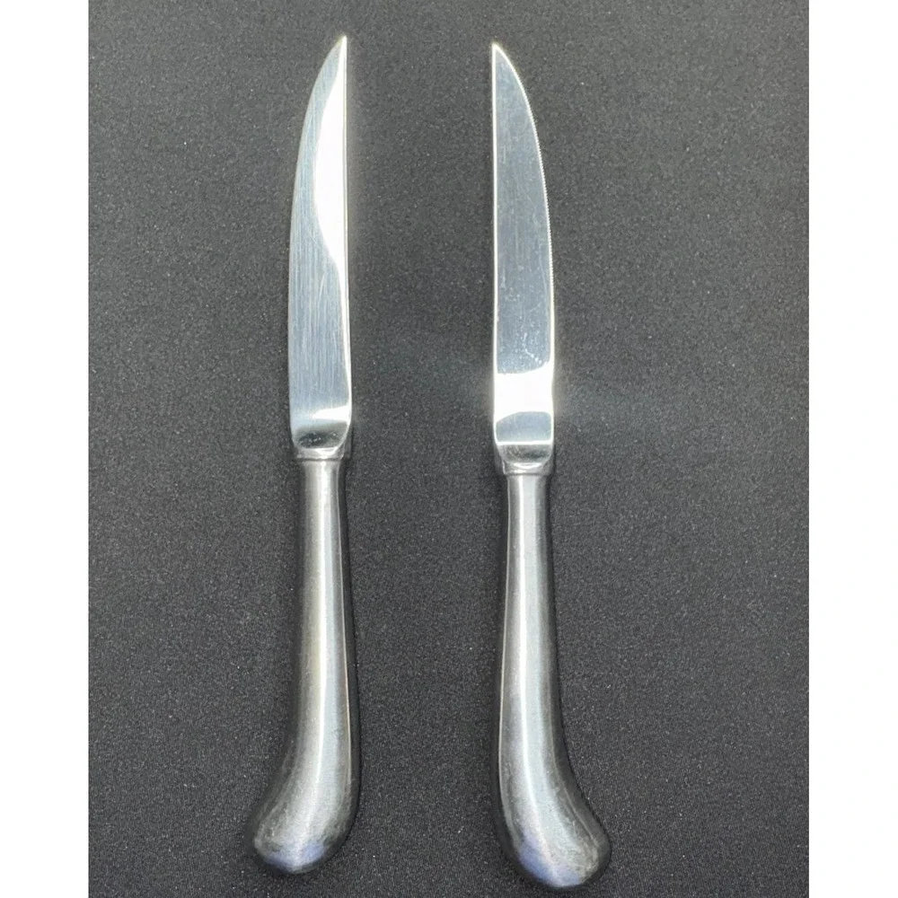 Steak Knives Knife Pistol Grip Silverplate Vintage Made in Japan Lot Of 2